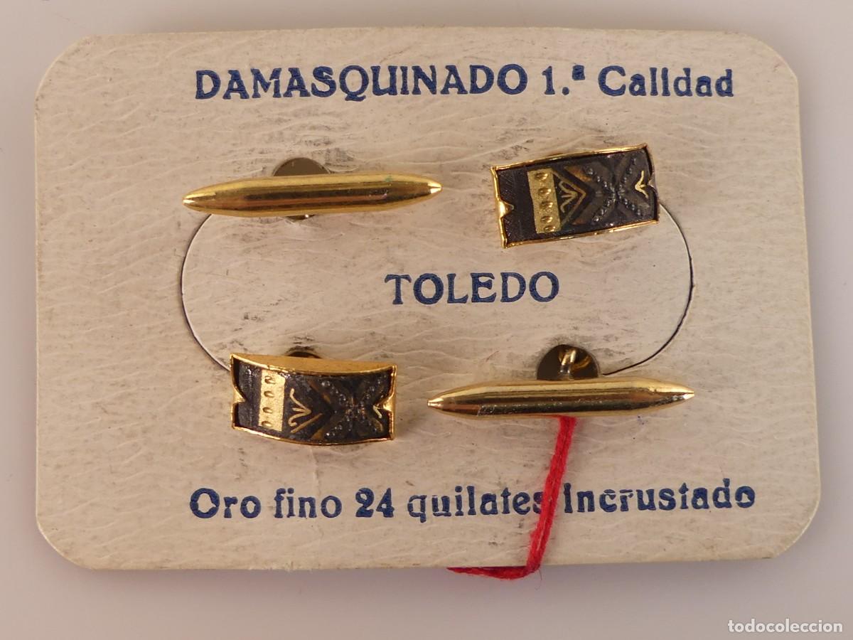 Antiguidades: BONITOS GEMELOS DAMASQUINADOS DE TOLEDO