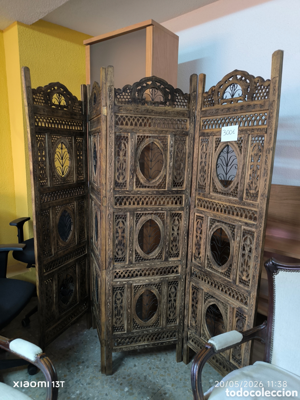 Antig&uuml;edades: Bombo de madera 4 hojas