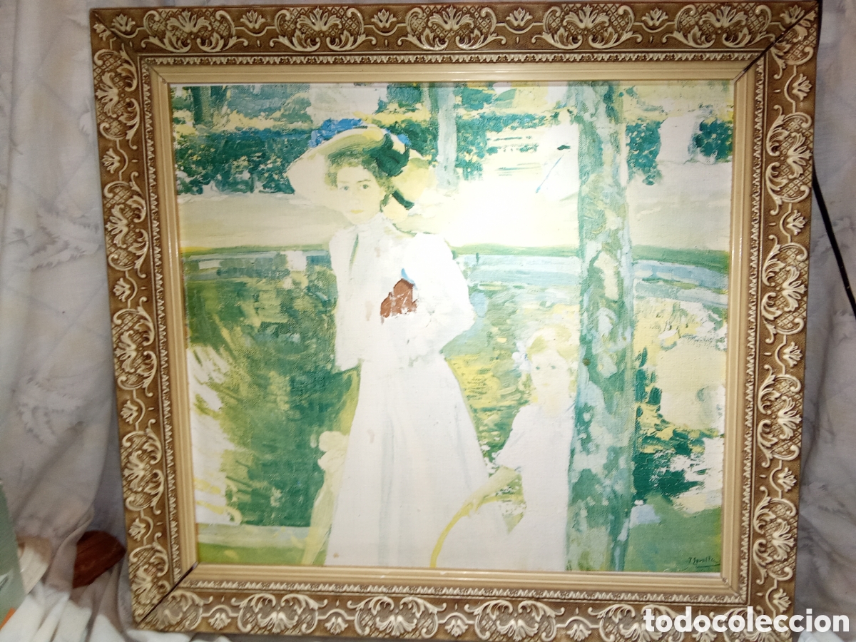 Antiques: PRECIOSO MARCO CON L&Aacute;MINA DE SOROLLA