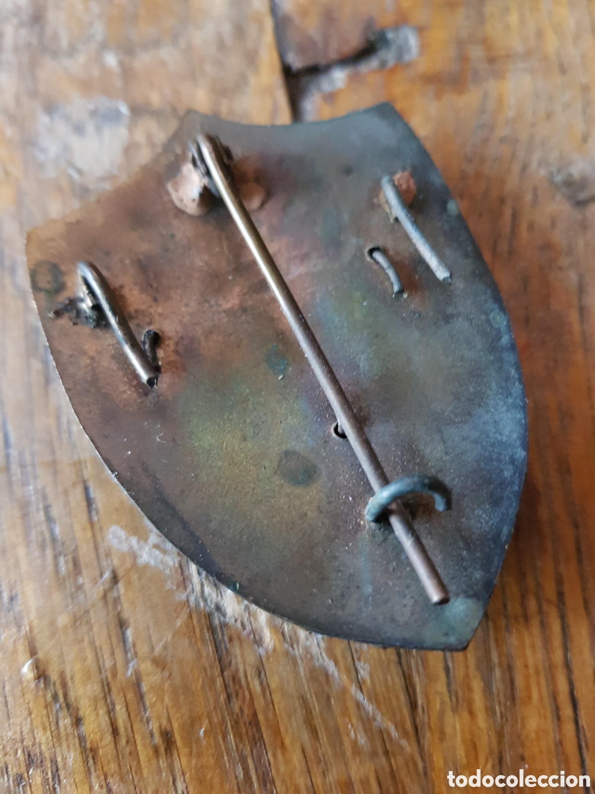 Antig&uuml;edades: ANTIGUA PLACA ESMALTADA DE LA FALANGE MAR&Iacute;TIMA - Foto 2