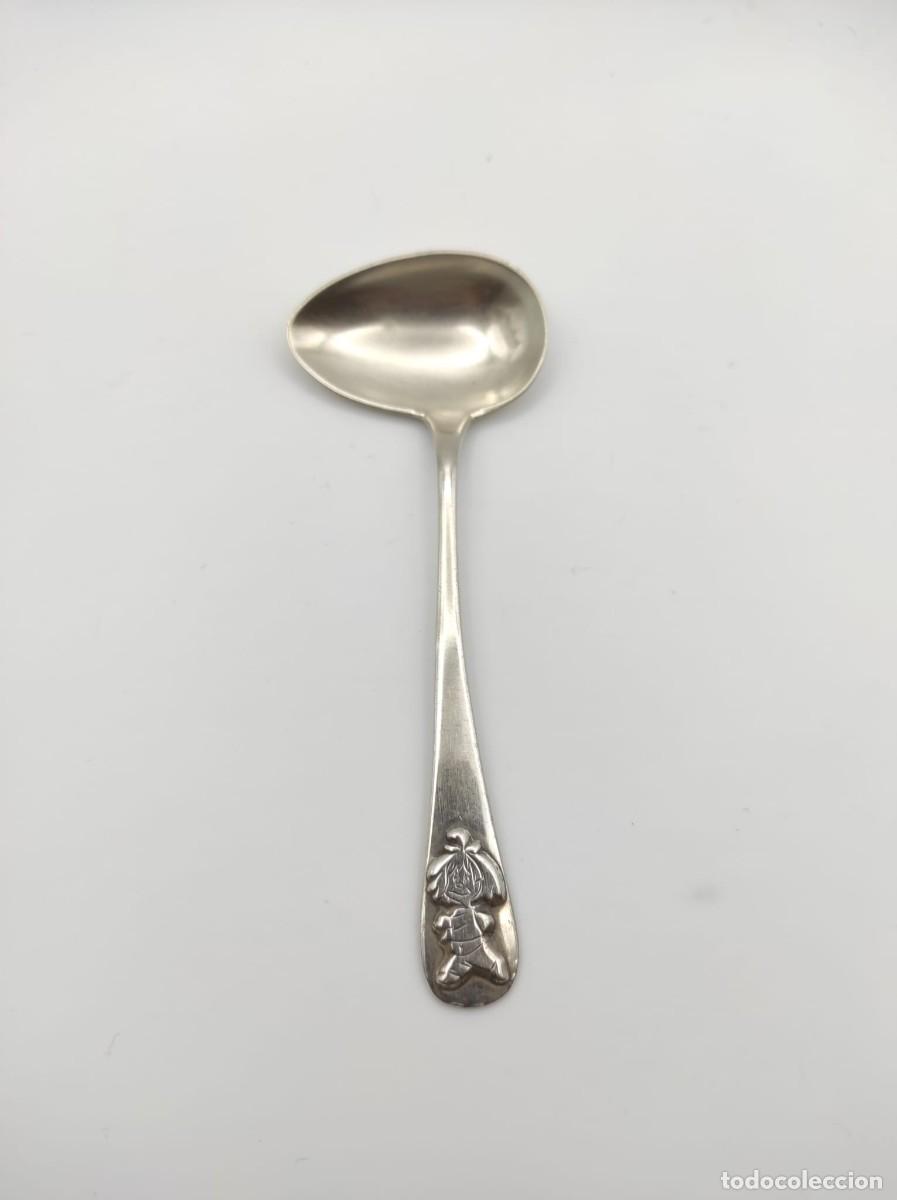 Antig&uuml;edades: CUCHARA DE BEBE PLATA DE LEY