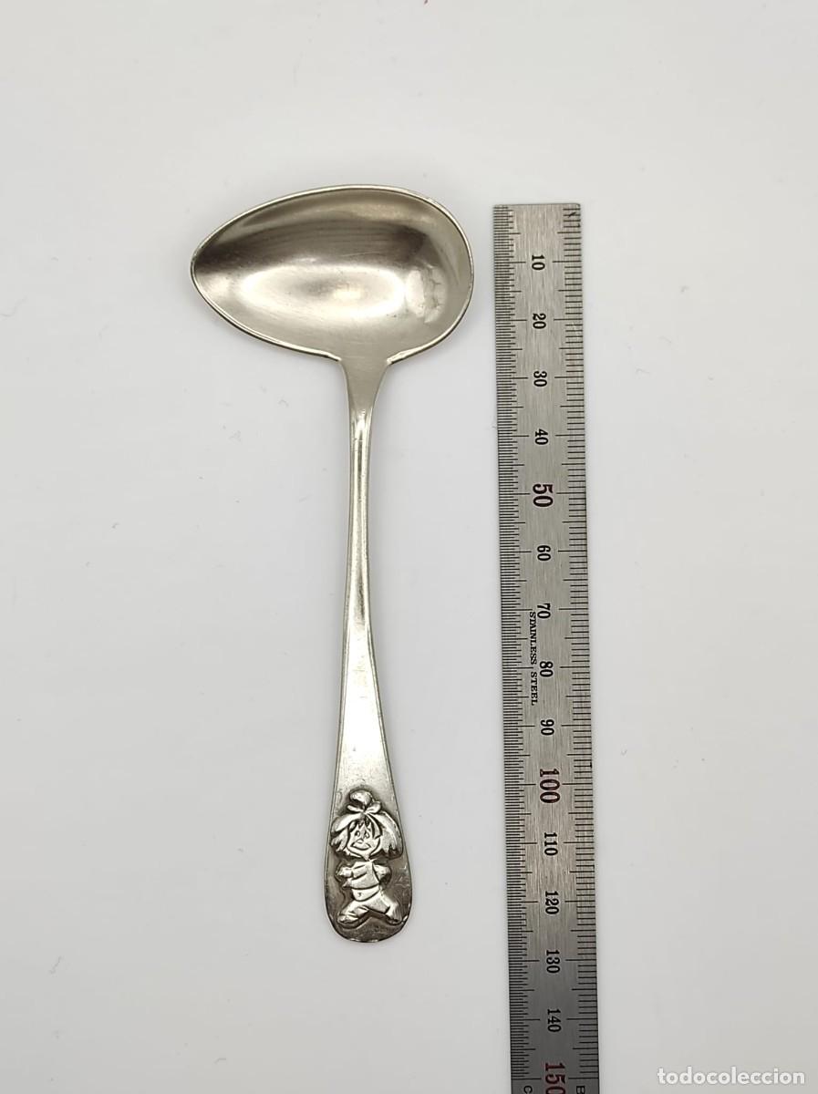 Antig&uuml;edades: CUCHARA DE BEBE PLATA DE LEY - Foto 2