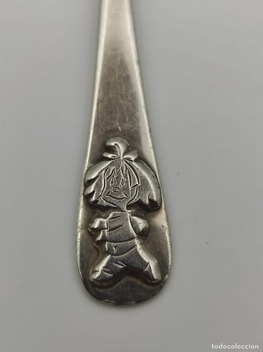 Antig&uuml;edades: CUCHARA DE BEBE PLATA DE LEY - Foto 4
