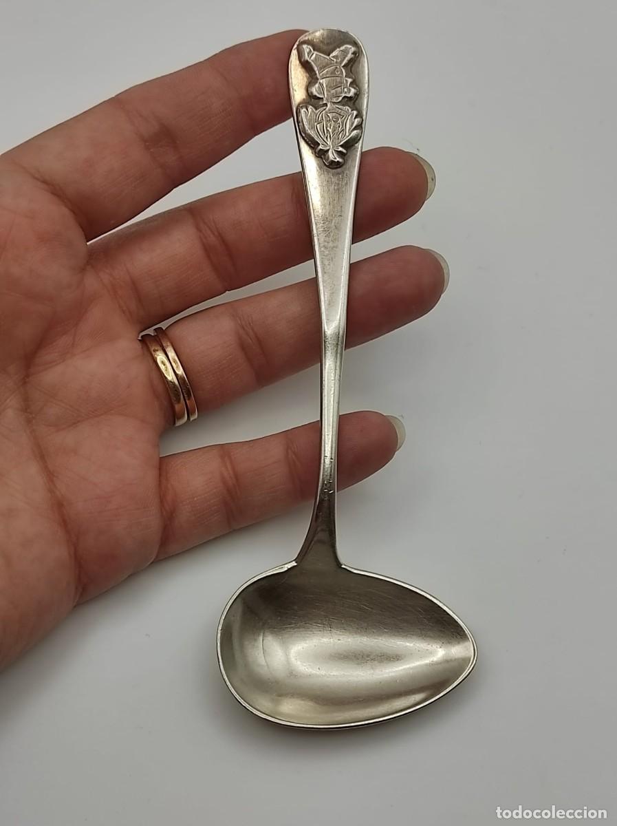 Antig&uuml;edades: CUCHARA DE BEBE PLATA DE LEY - Foto 8