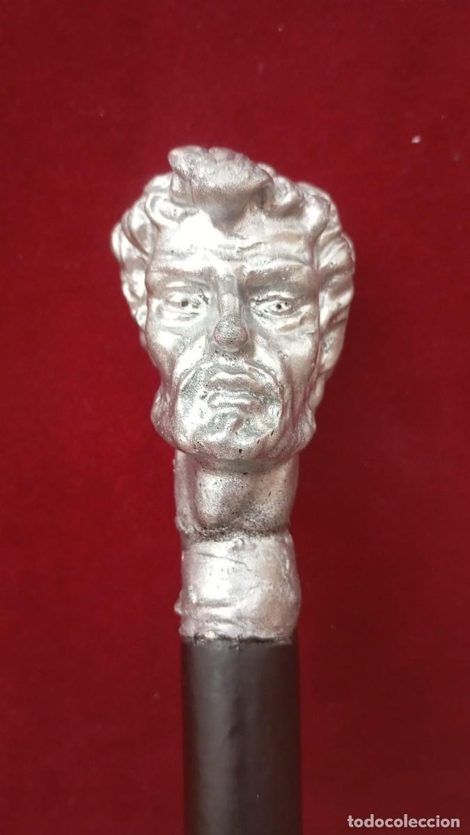 Antiquit&auml;ten: Elegante bast&oacute;n con el busto del presidente Abraham Lincoln