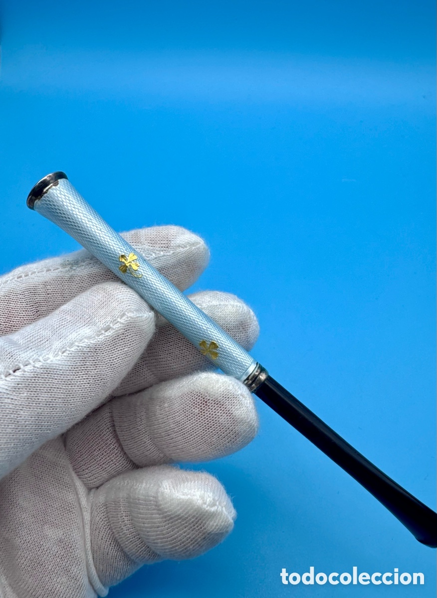 Antig&uuml;edades: Boquilla de cigarrillos antigua de plata 925