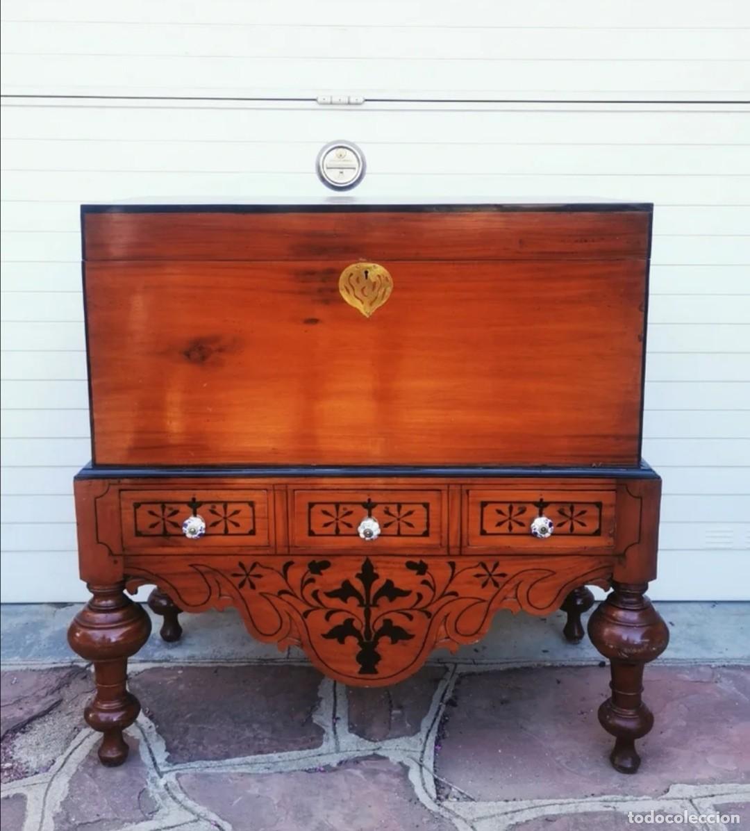 Antiques: ANTIGUO. BAUL COLONIAL INDO-HOLANDES S. XIX