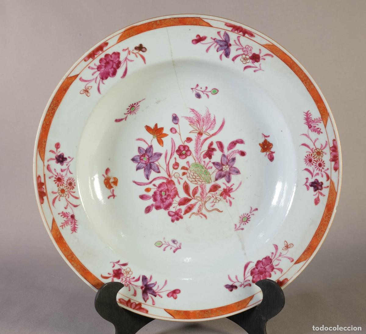 Antig&uuml;edades: PLATO EN PORCELANA COMPA&Ntilde;&Iacute;A DE &Iacute;NDIAS SIGLO XVIII