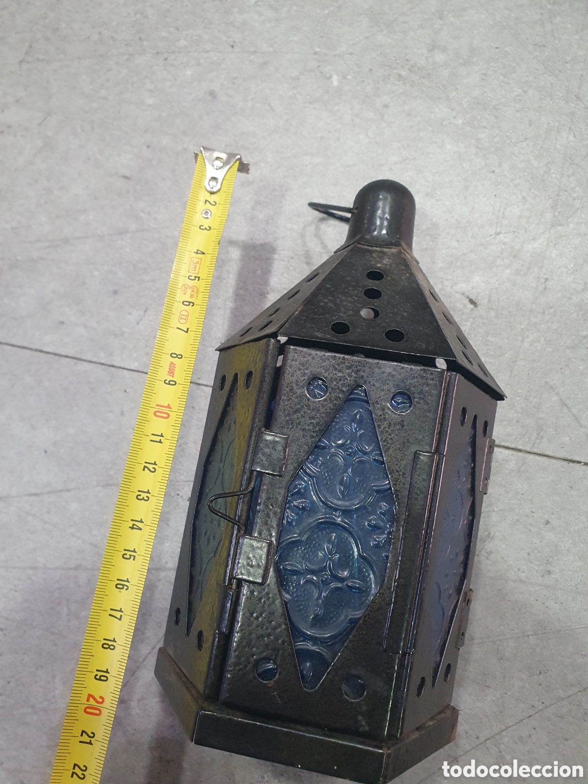 Antig&uuml;edades: Farol de metal. (L48) - Foto 3