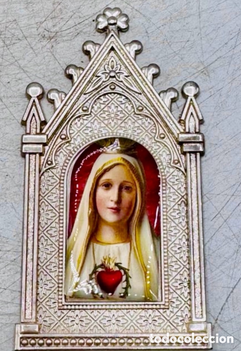 Antiguidades: Antiguo altar Virgen Mar&iacute;a Met&aacute;lico