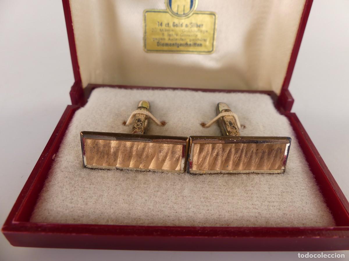 Antiques: JUEGO DE GEMELOS DE PLATA CHAPADA DE ORO PESAN 11,71 GRAMOS