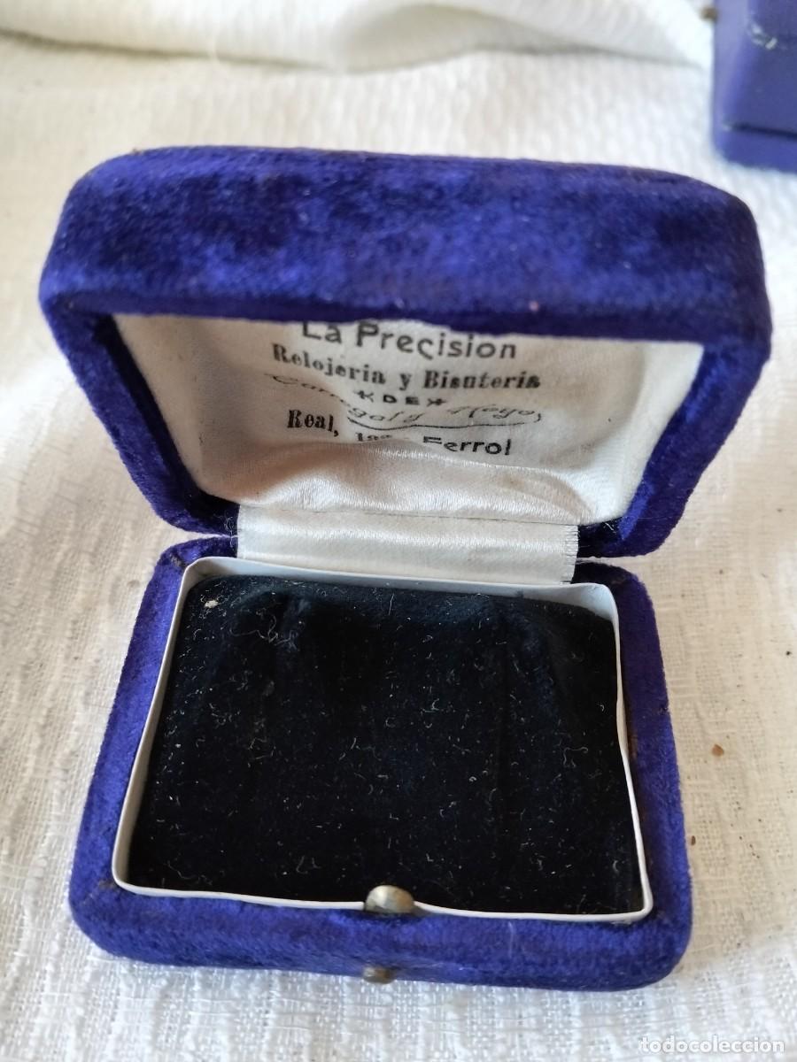 Antig&uuml;edades: ANTIGUO ESTUCHE TERCIOPELO PARA PENDIENTES 1916 JOYERIA