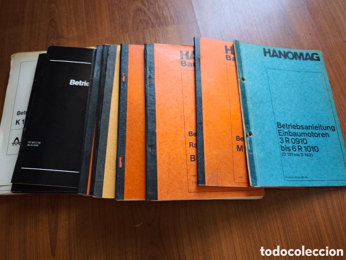 Antig&uuml;edades: Lote de manuales t&eacute;cnicos Hanomag + Lanz