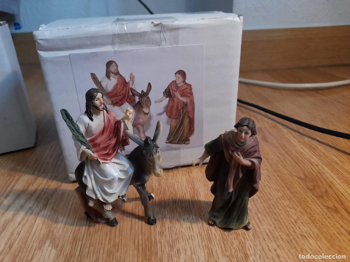 Antiquit&auml;ten: Escena Borriquilla Entrada de Jesus en Jerusalen. Escena Borriquita miniatura