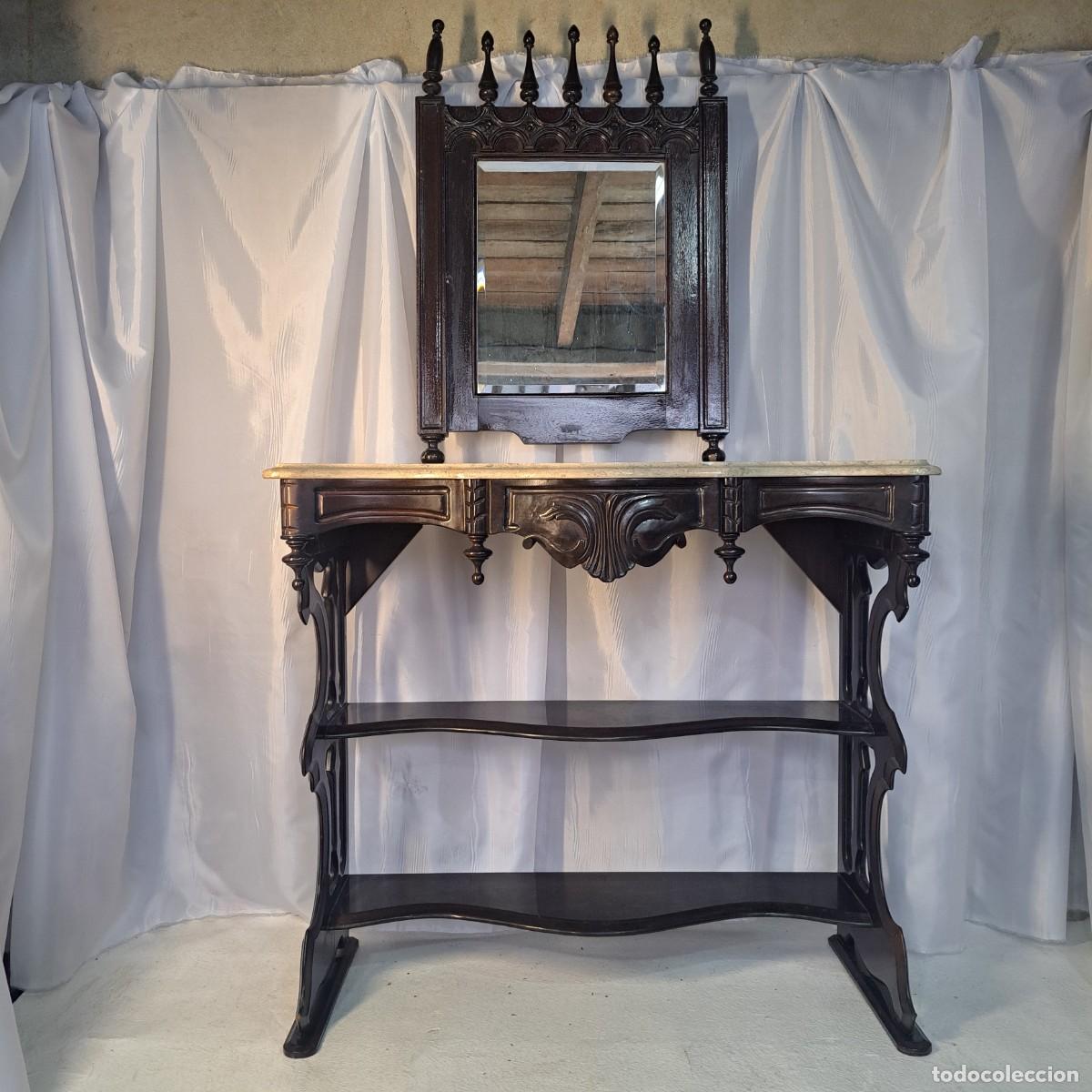 Antig&uuml;edades: Consola y espejo, estilo rom&aacute;ntico - Foto 3