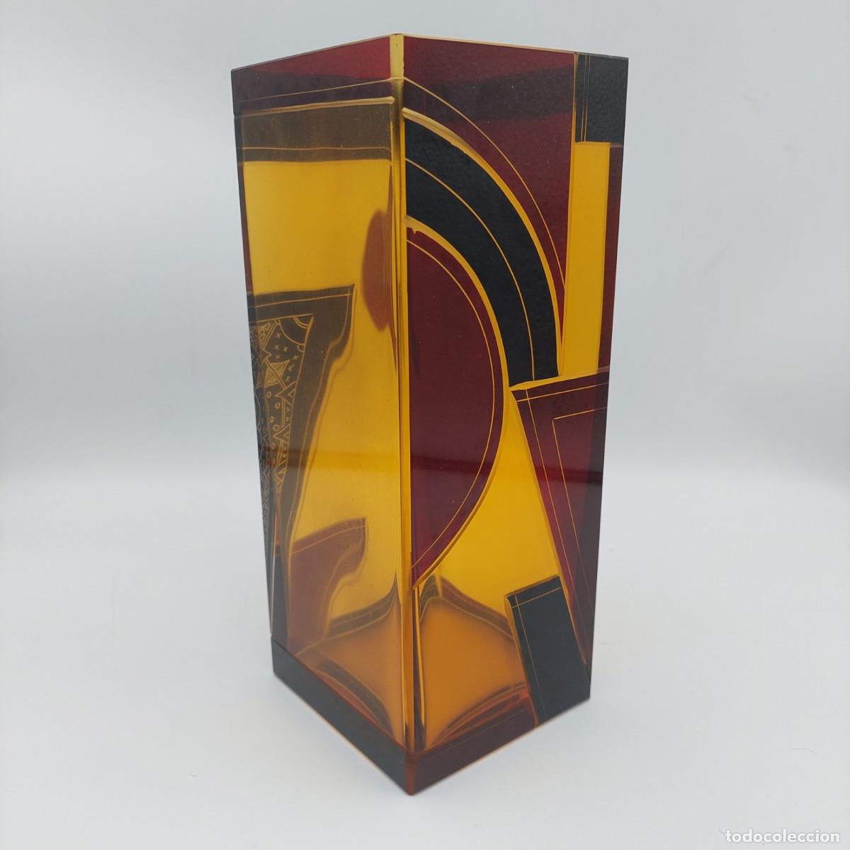 Antig&uuml;edades: Jarron de cristal Art Deco Karl Palda