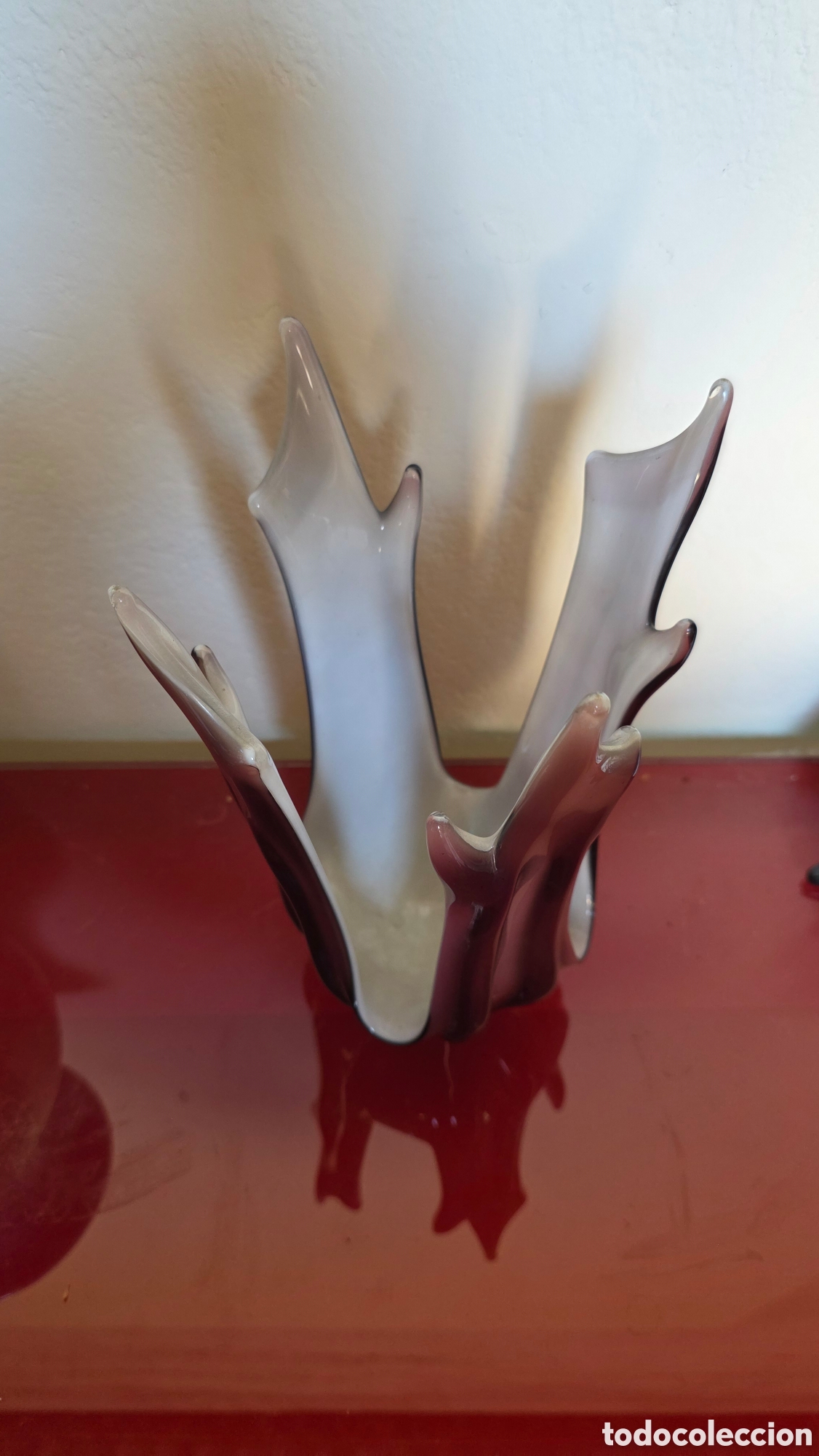 Antig&uuml;edades: Centro de mesa jarron cristal murano - Foto 2