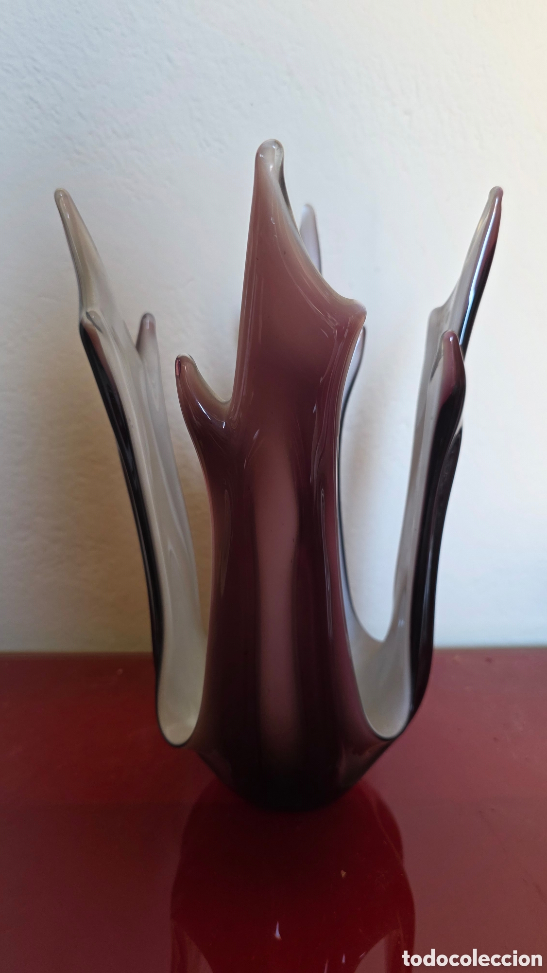 Antig&uuml;edades: Centro de mesa jarron cristal murano - Foto 3