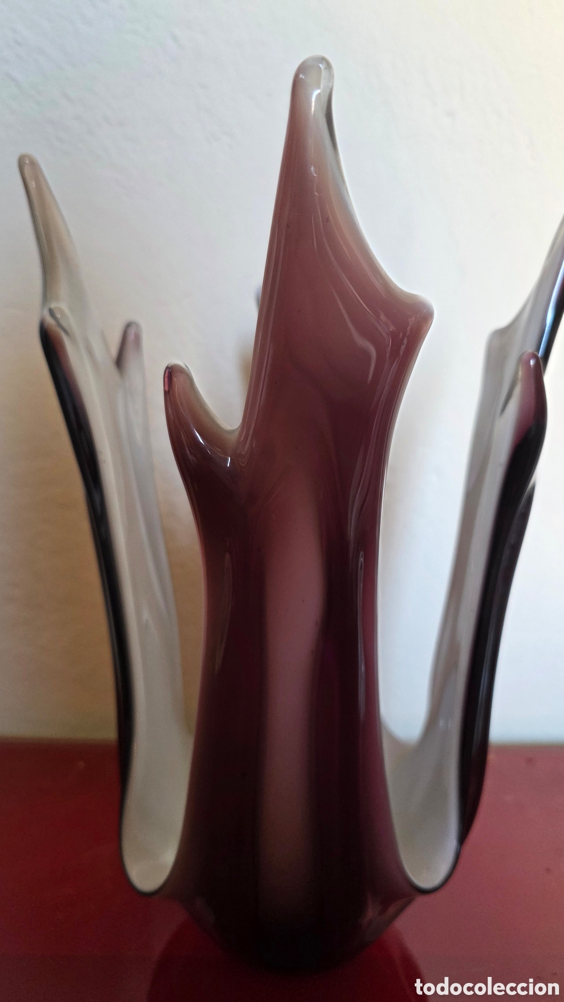 Antig&uuml;edades: Centro de mesa jarron cristal murano - Foto 4