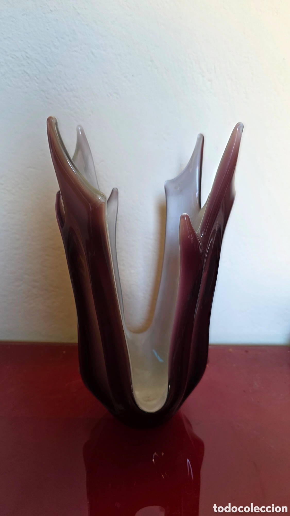 Antig&uuml;edades: Centro de mesa jarron cristal murano - Foto 5