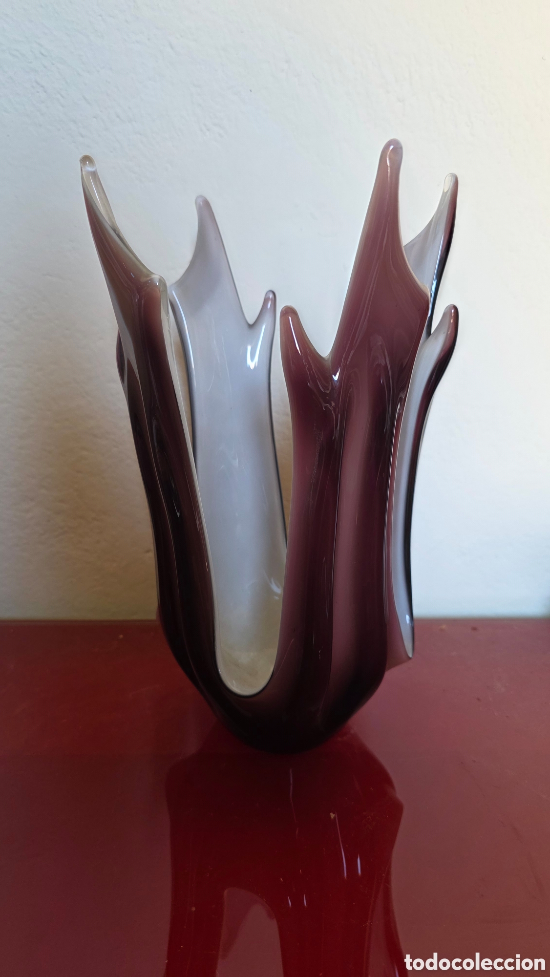 Antig&uuml;edades: Centro de mesa jarron cristal murano
