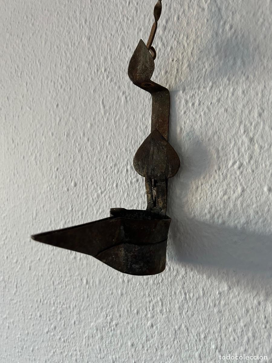 Antig&uuml;edades: ANTIGUO CANDIL DE DOBLE CAZOLETA - Foto 6