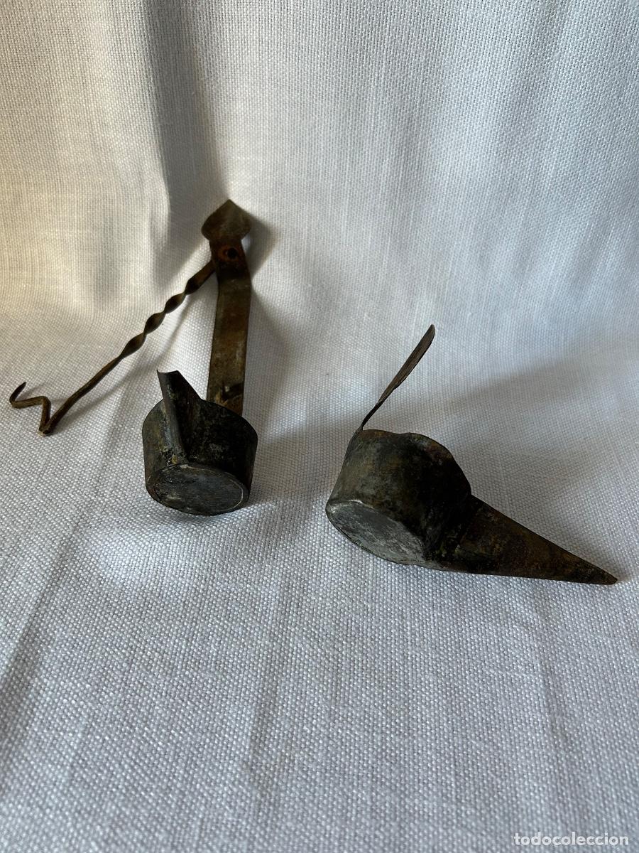 Antig&uuml;edades: ANTIGUO CANDIL DE DOBLE CAZOLETA - Foto 9