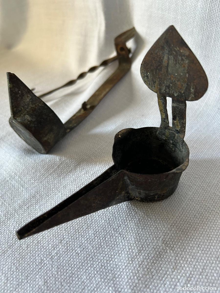 Antig&uuml;edades: ANTIGUO CANDIL DE DOBLE CAZOLETA - Foto 10