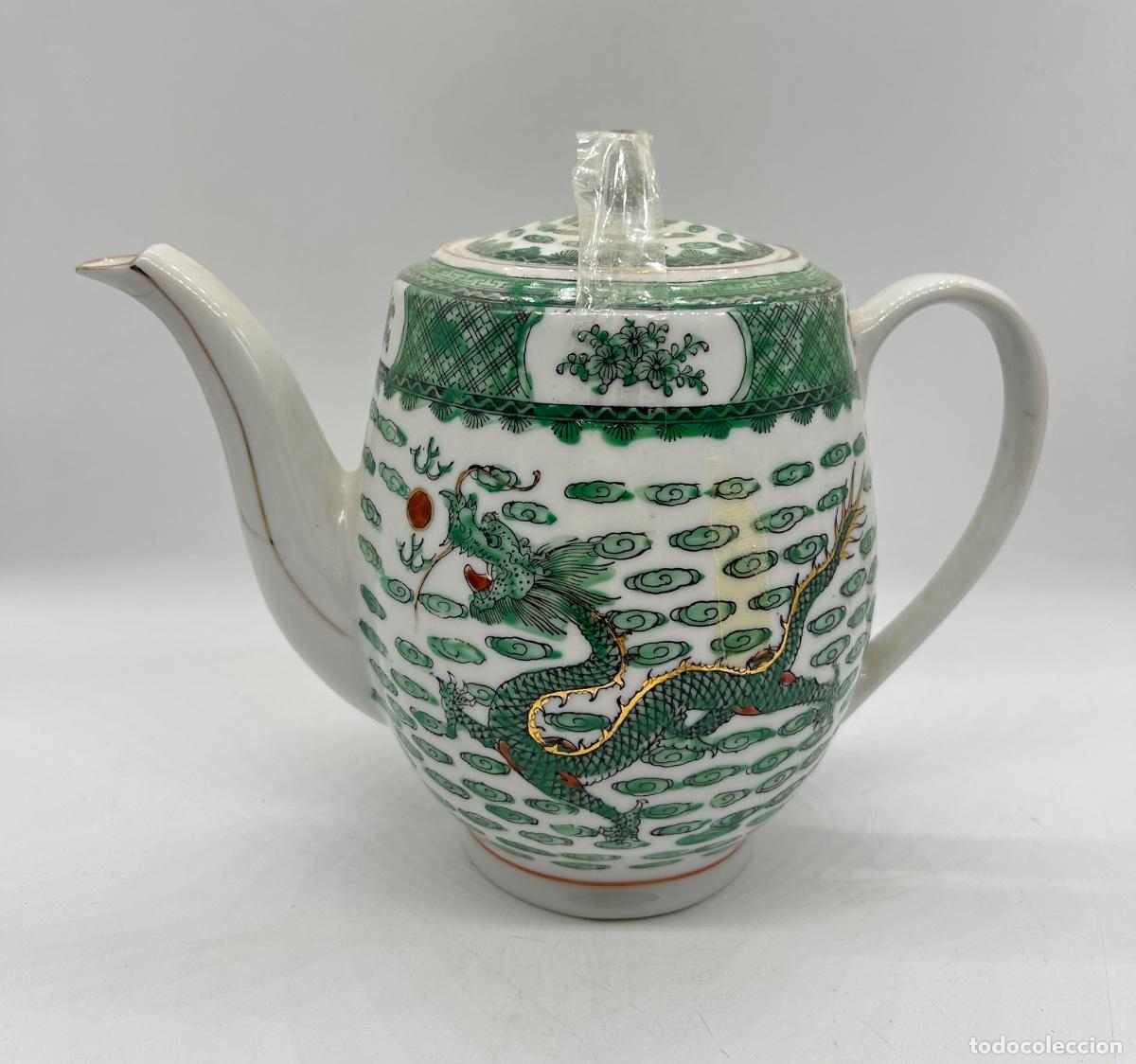 Antig&uuml;edades: Tetera china antigua de porcelana