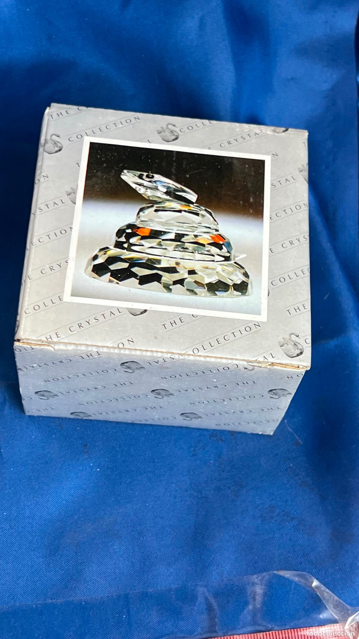 Antig&uuml;edades: FIGURA DE SERPIENTE EN CRISTAL FACETADO - ORIGINAL DE SWAROVSKI (THE CRYSTAL COLLECTION) - CON CAJA