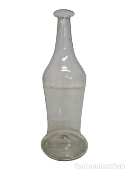 Antig&uuml;edades: Preciosa Botella - Bote de Farmacia, Perfume - Cristal Soplado, Catal&aacute;n - Peso Ligero - S. XVIII