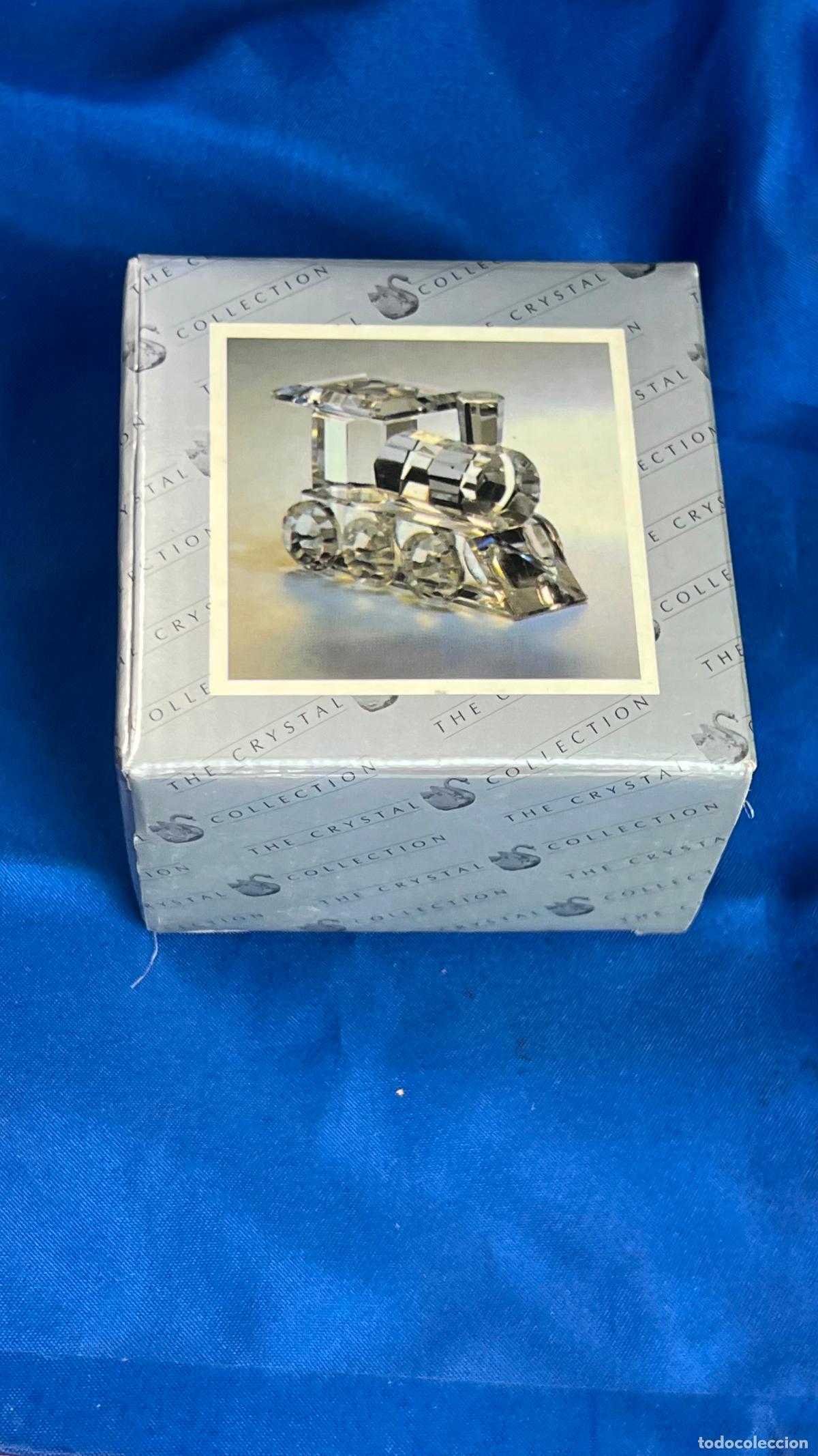 Antig&uuml;edades: FIGURA DE LOCOMOTORA EN CRISTAL EN CAJA NUEVO A ESTRENAR 5 CM DE DIAMETRO
