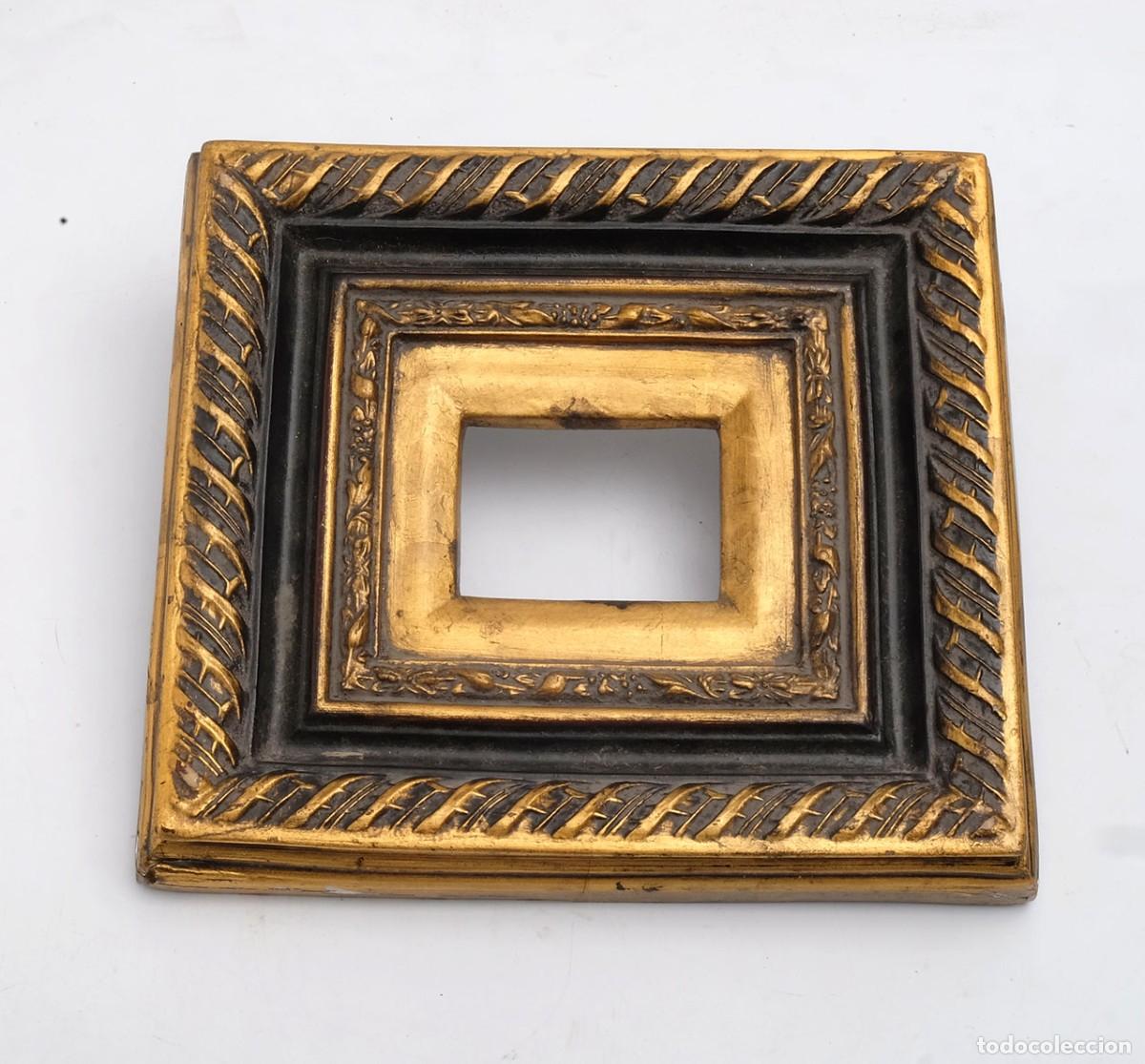 Antiques: Antiguo marco de madera dorado