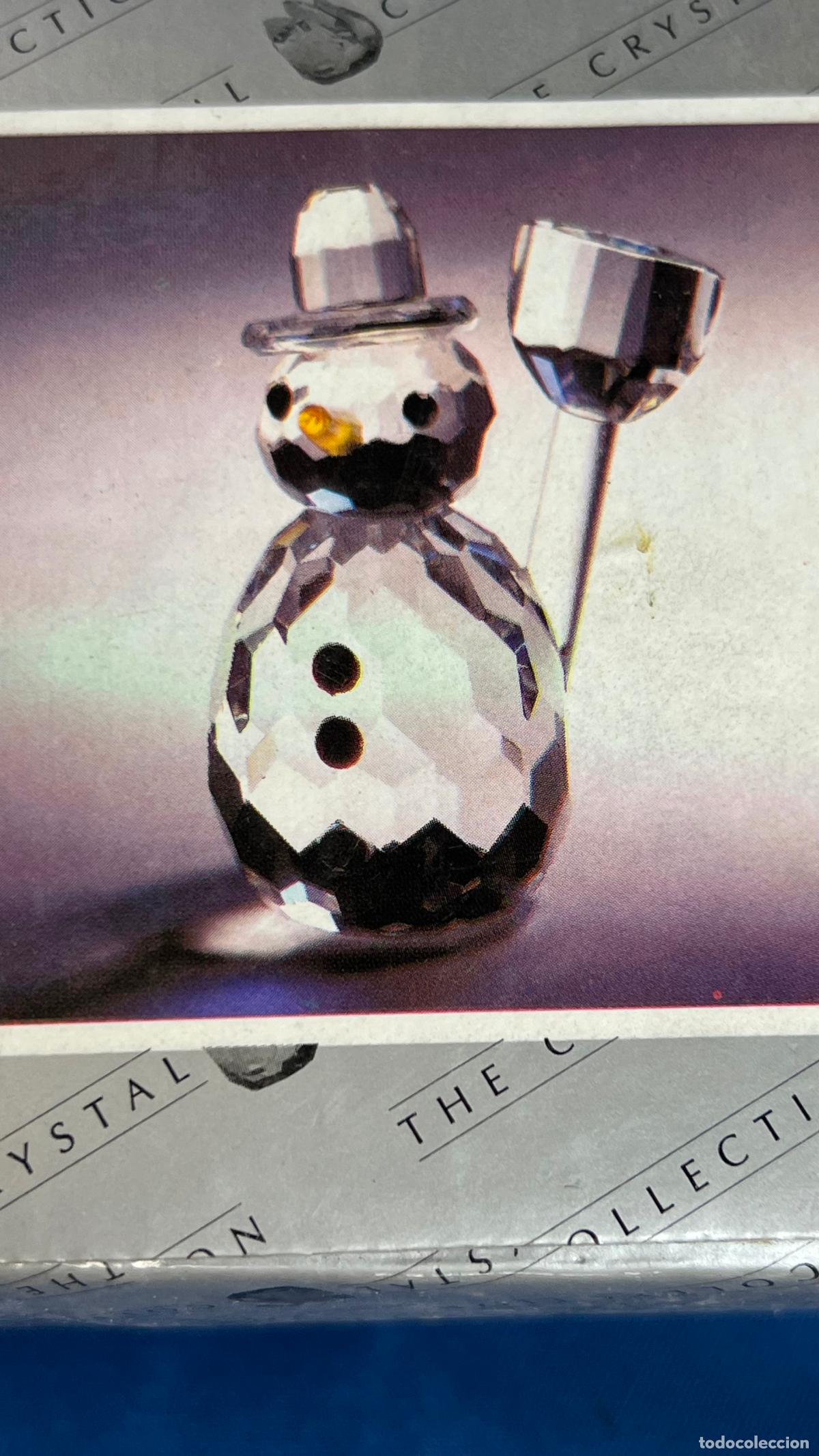 Antig&uuml;edades: mu&ntilde;eco nieve DE CRYSTAL COLLECTION EN CAJA NUEVA TIPO SWAROVSKI