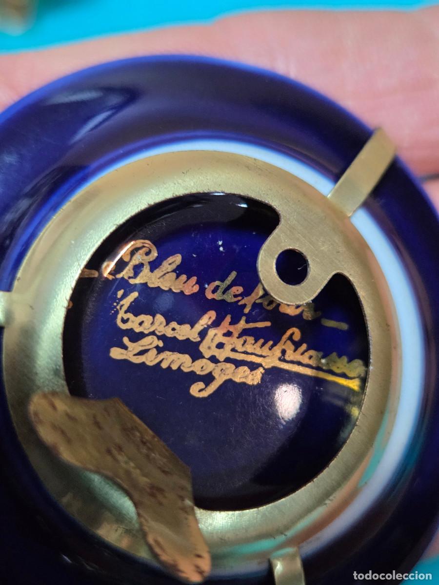 Antig&uuml;edades: mini plato de ceramica azul - Foto 3