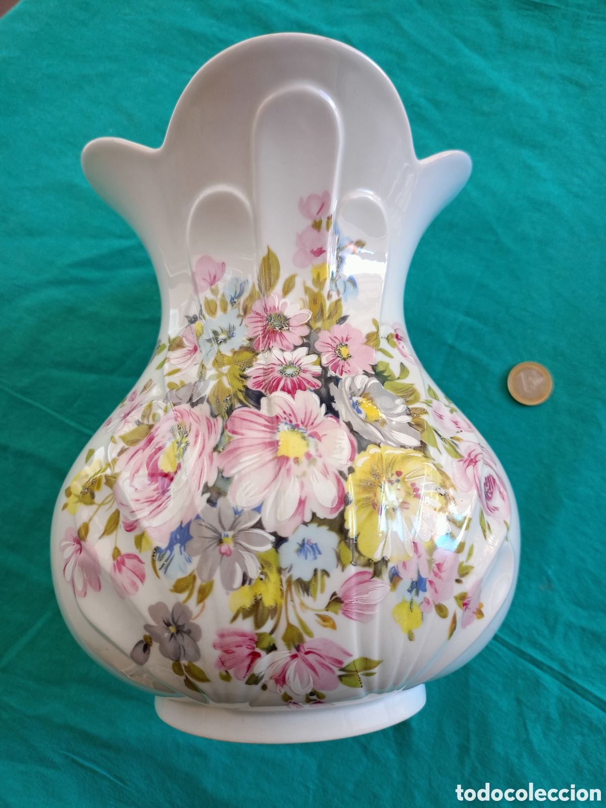 Antig&uuml;edades: JARR&Oacute;N FLORERO DE PORCELANA FIRMADO