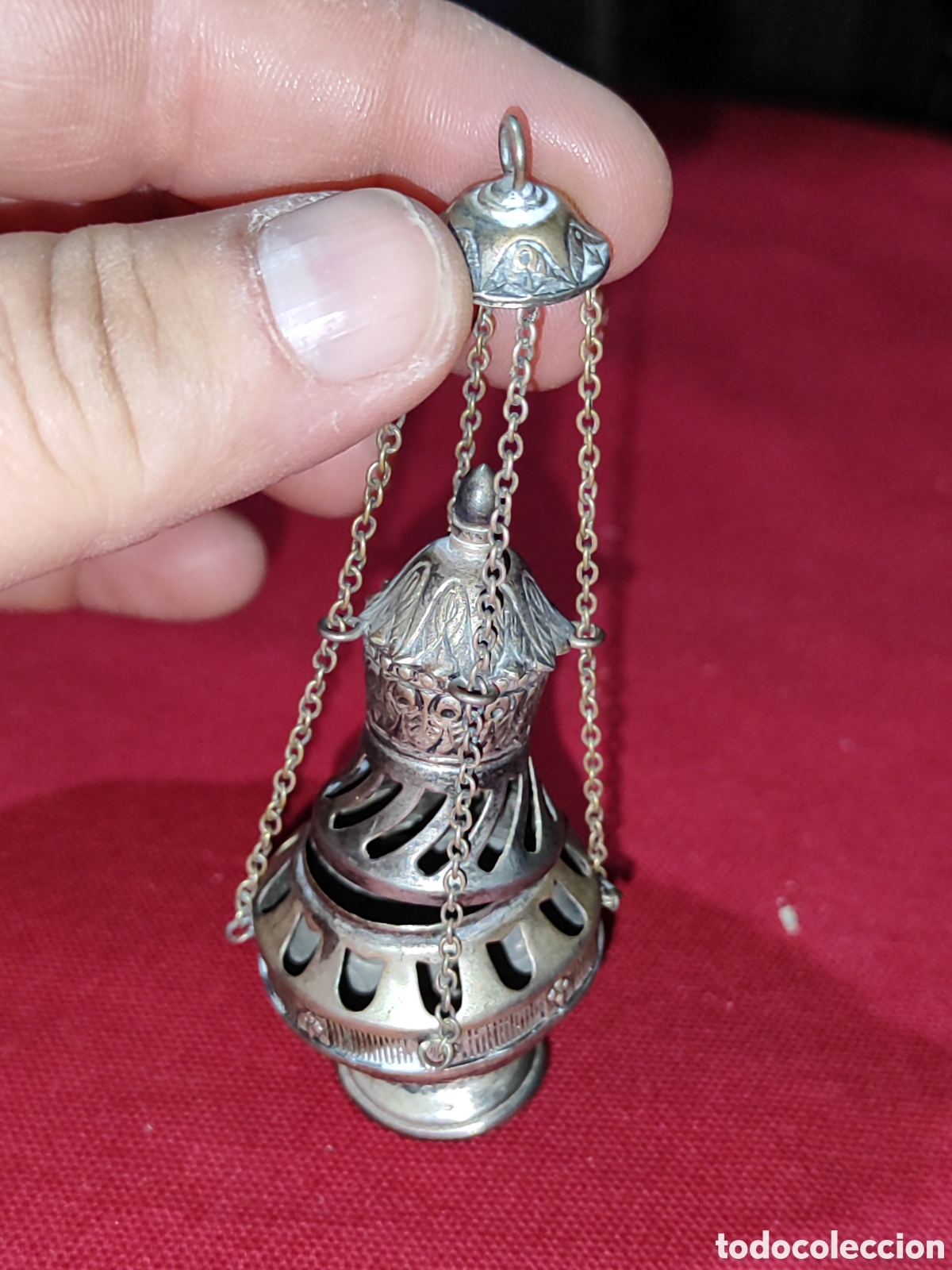 Antig&uuml;edades: Peque&ntilde;o botafumeiro de plata sin marcar