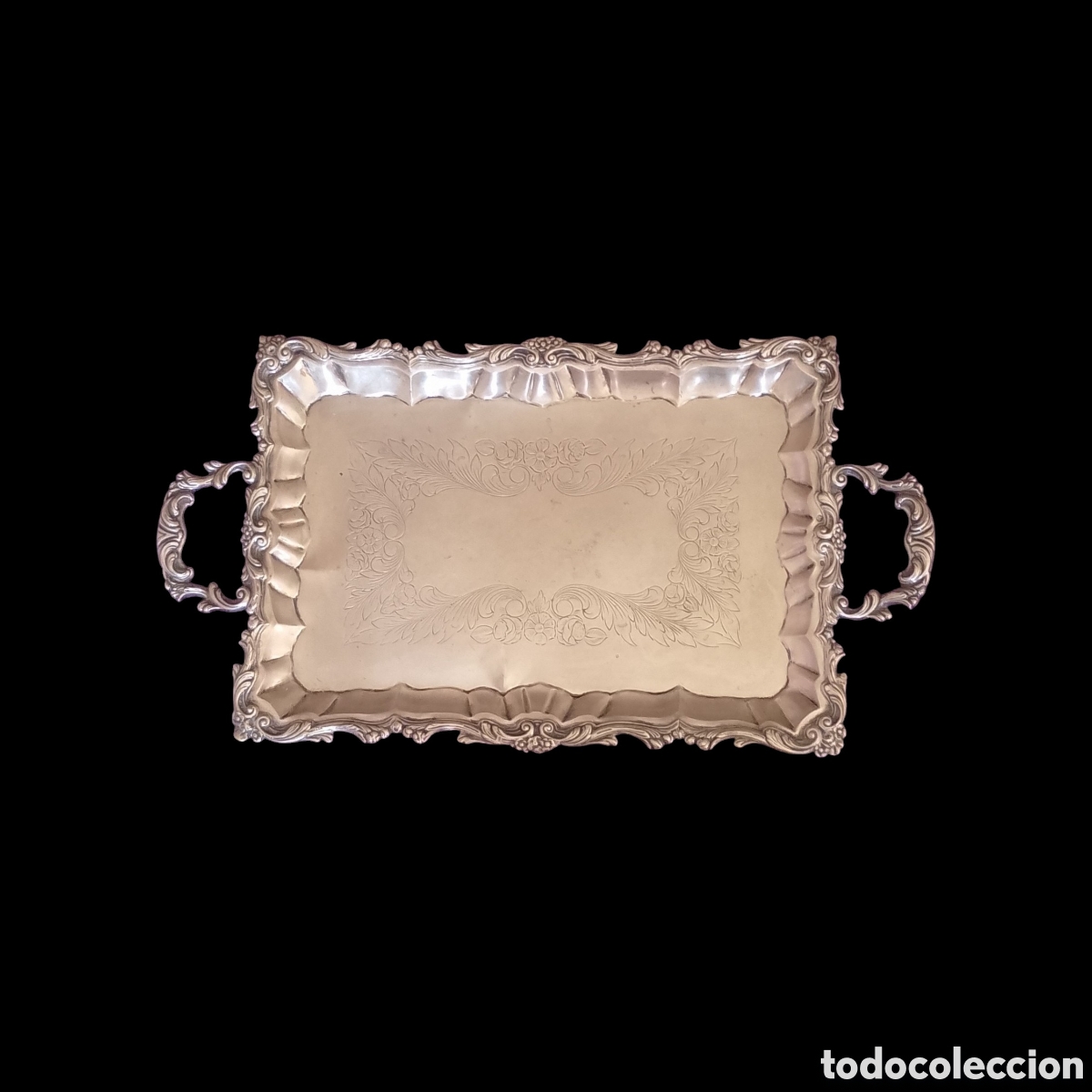 Antig&uuml;edades: Excelente Bandeja antigua de plata - Foto 7