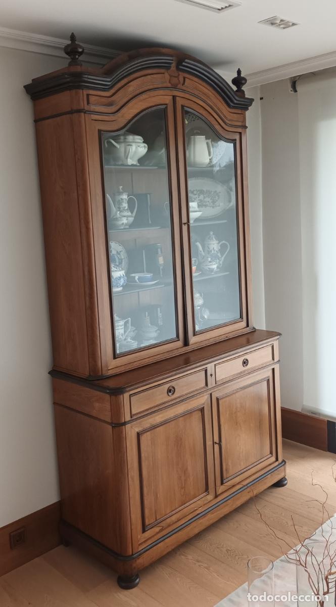 Antig&uuml;edades: Mueble Vitrina Madera/cristal de &eacute;poca restaurado