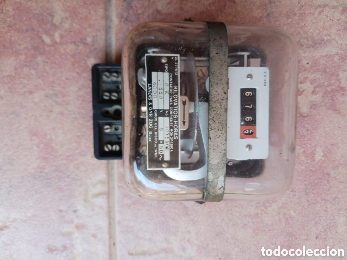 Antig&uuml;edades: Contador el&eacute;ctrico antiguo
