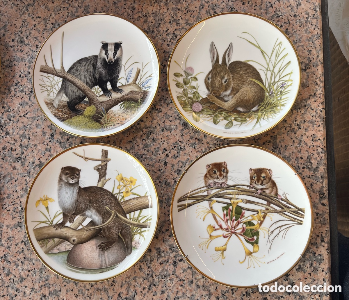 Antiguidades: Platos de porcelana para decoraci&oacute;n