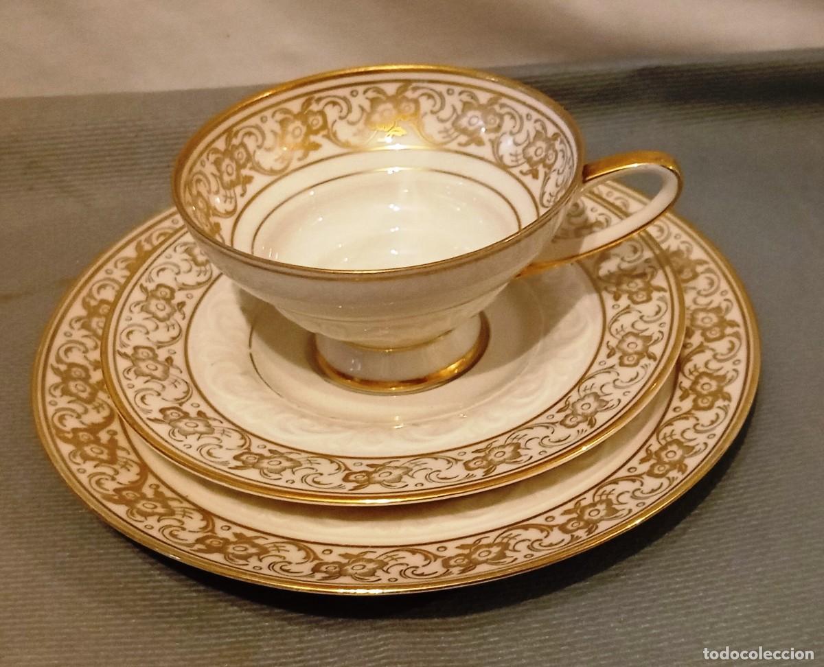 Antiquit&auml;ten: Juego de t&eacute; Reichenbach porcelana oro