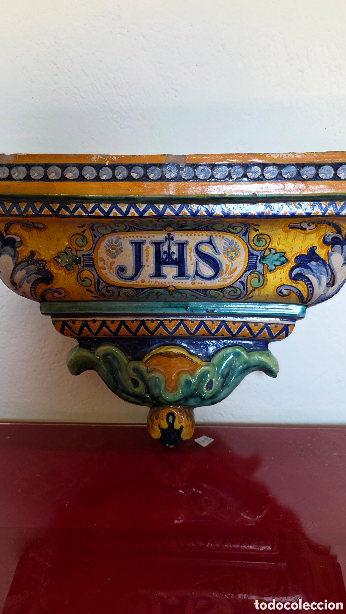 Antiquit&eacute;s: Antigua repisa cer&aacute;mica retablo Triana
