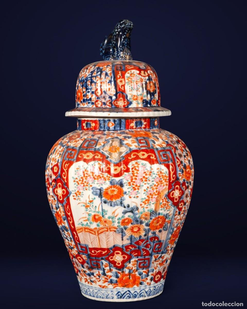Antiques: Jarr&oacute;n en porcelana japonesa de Imari Siglo XIX Edo tard&iacute;o con tapa