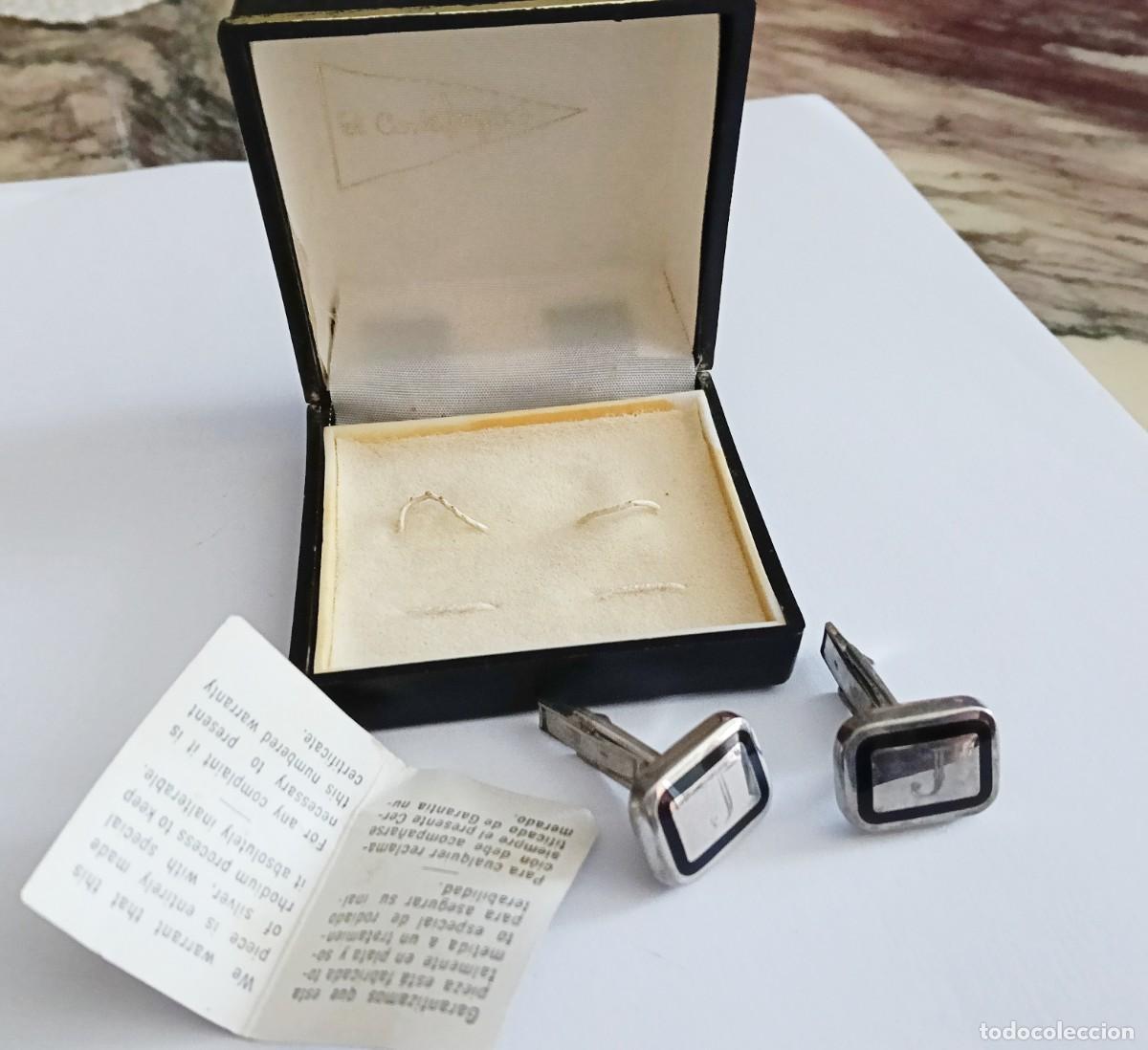 Antig&uuml;edades: Gemelos Vintage de Plata con Inicial &rdquo;J&rdquo; - El Corte Ingl&eacute;s - Con Estuche y Garant&iacute;a