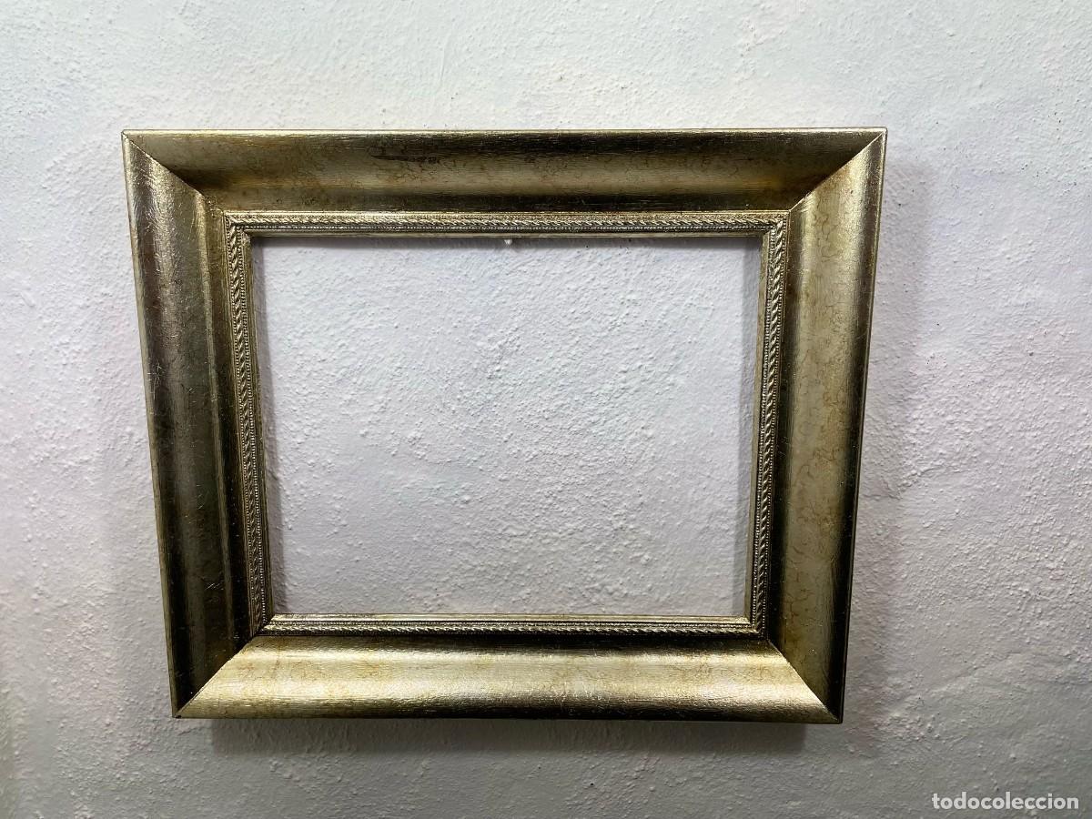 Antig&uuml;edades: MARCO DE MADERA PARA OBRA 41x33. EN BLANCO ROTO. TERMINACI&Oacute;N ARTESANAL.