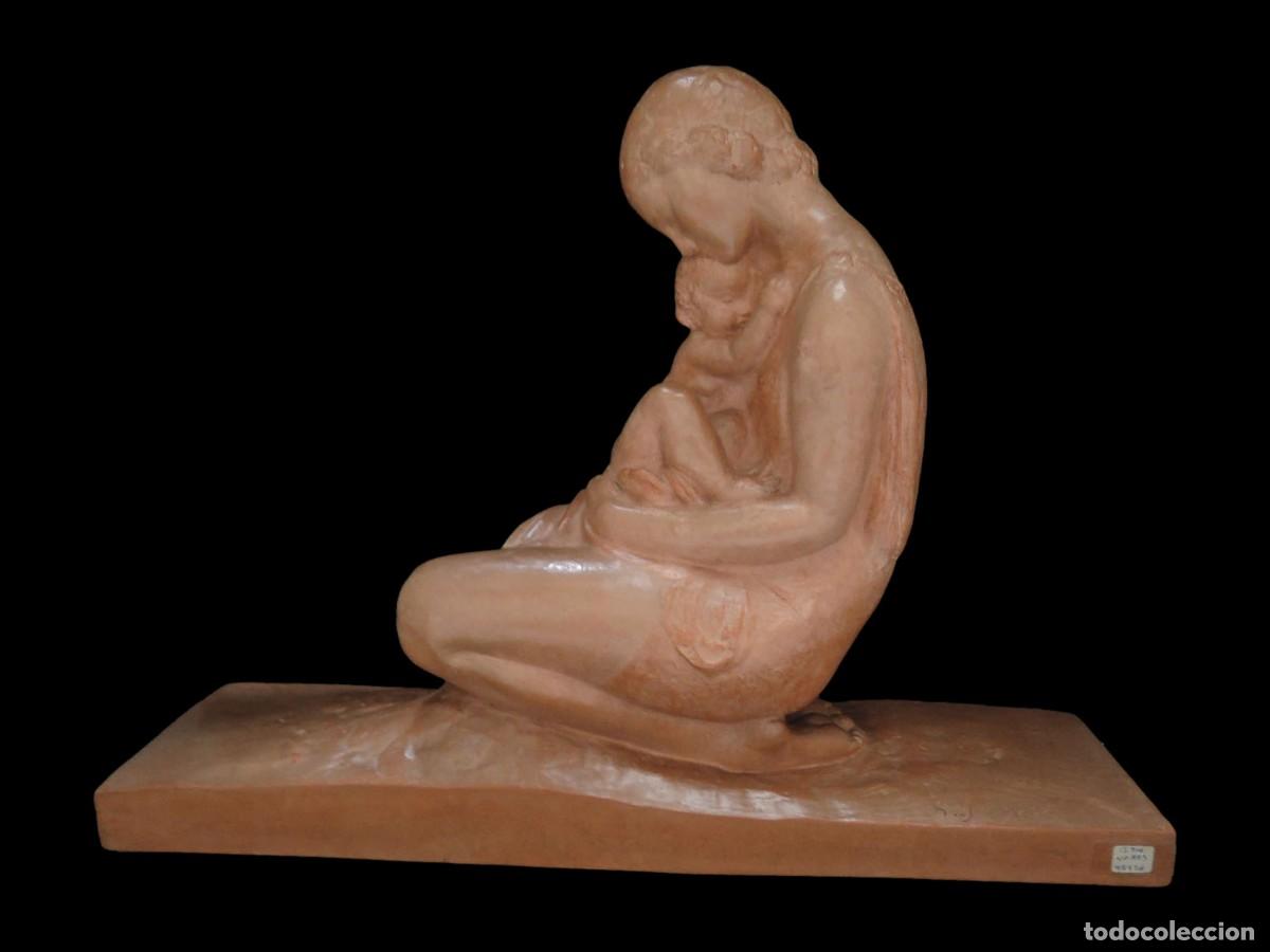 Antiquit&eacute;s: FIGURA TERRACOTA MATERNIDAD FIRMADA AMADEO GENNARELLI