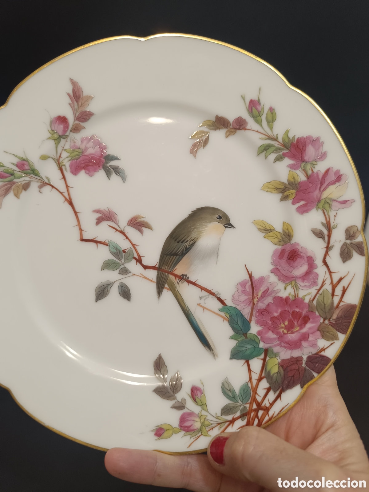 Antig&uuml;edades: Limoges Jean Pouyat Plato de servicio assiette mont&eacute;e