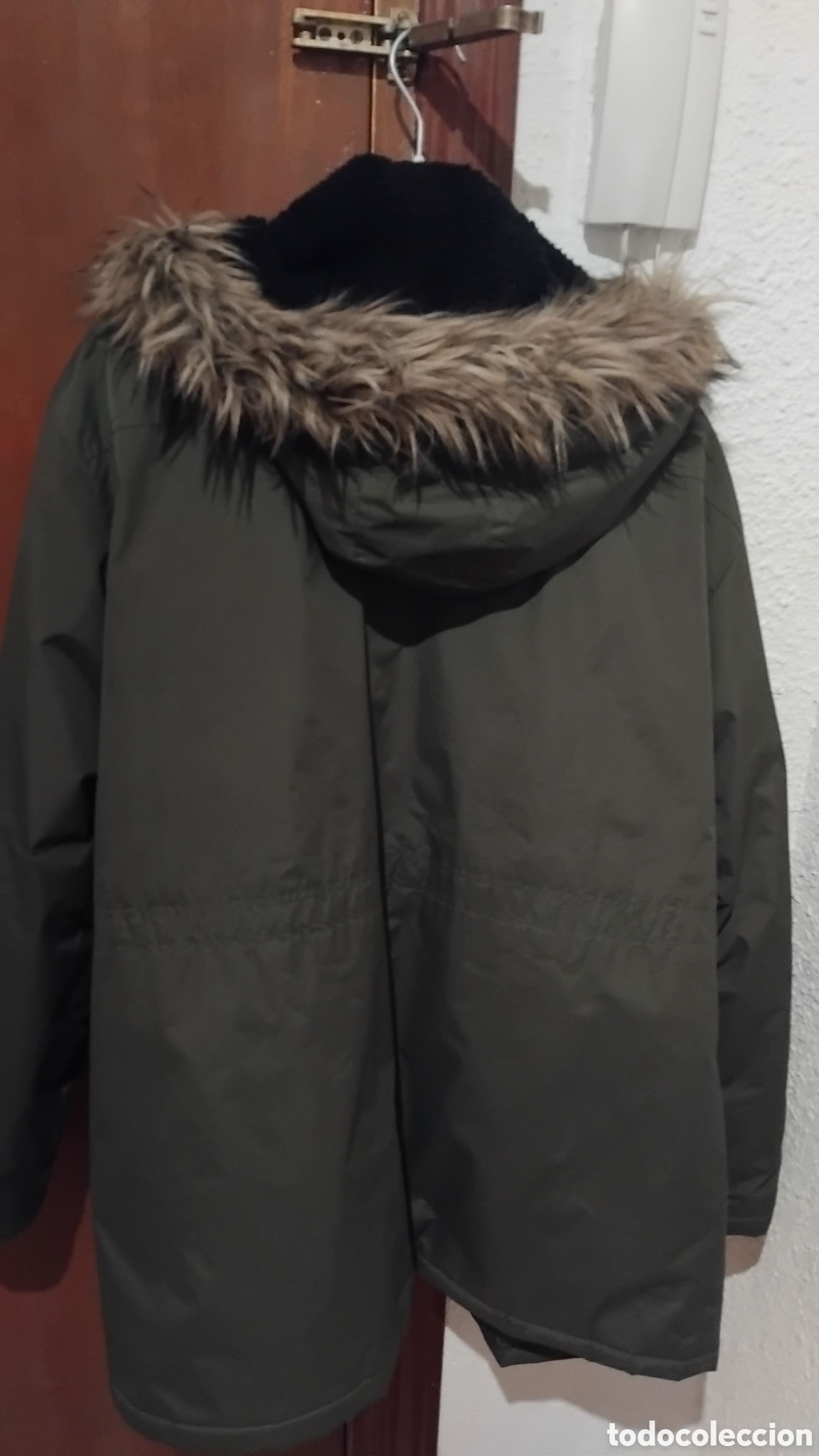 Antig&uuml;edades: Abrigo hombre talla xl,color verde