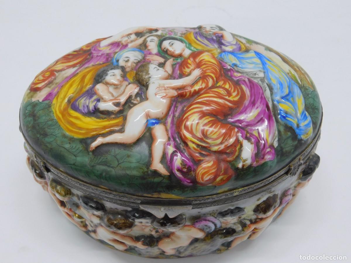 Antig&uuml;edades: CAJA PORCELANA CAPODIMONTE - Foto 2